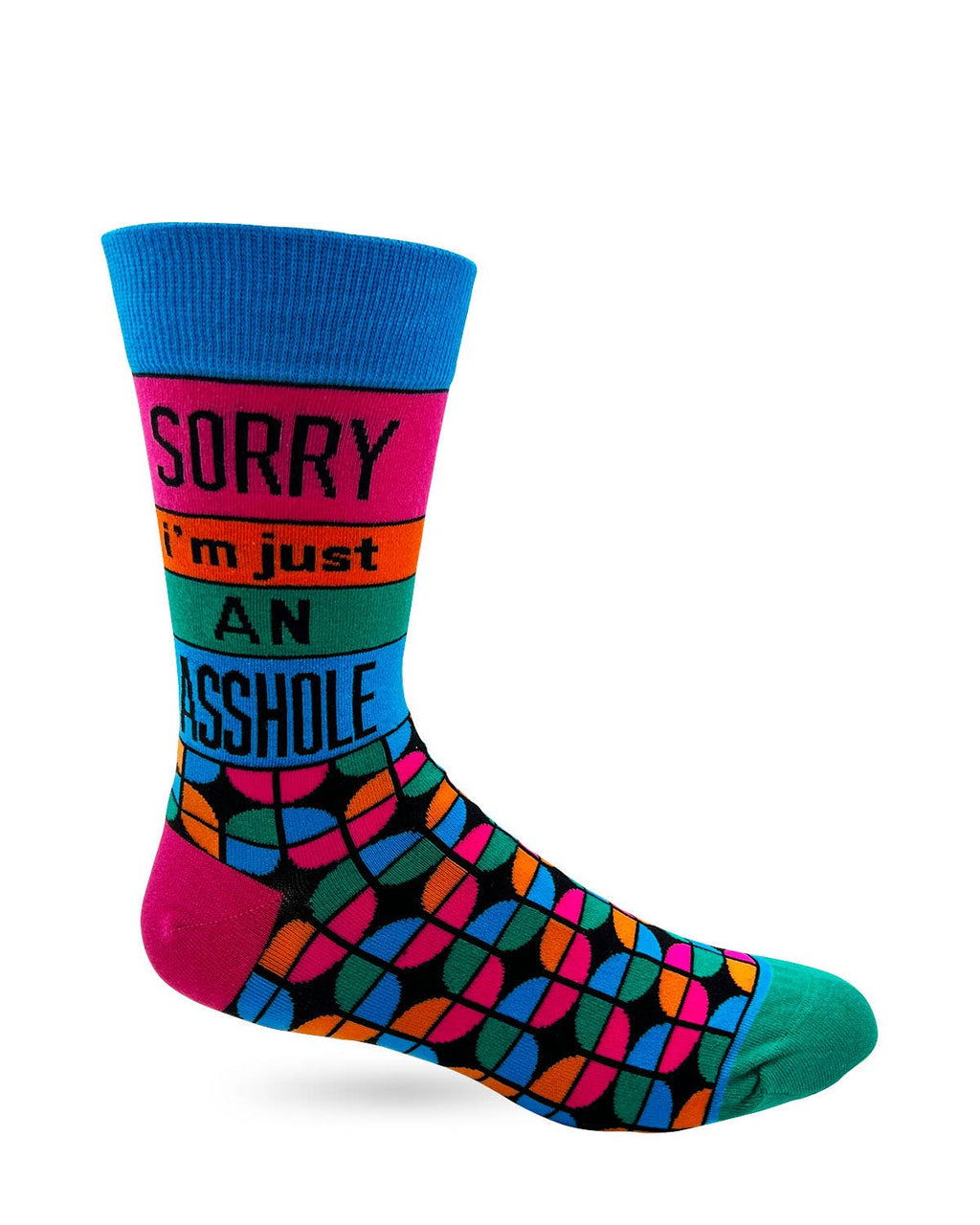 Sorry I'm Just An Asshole , Men's Novelty Crew Socks