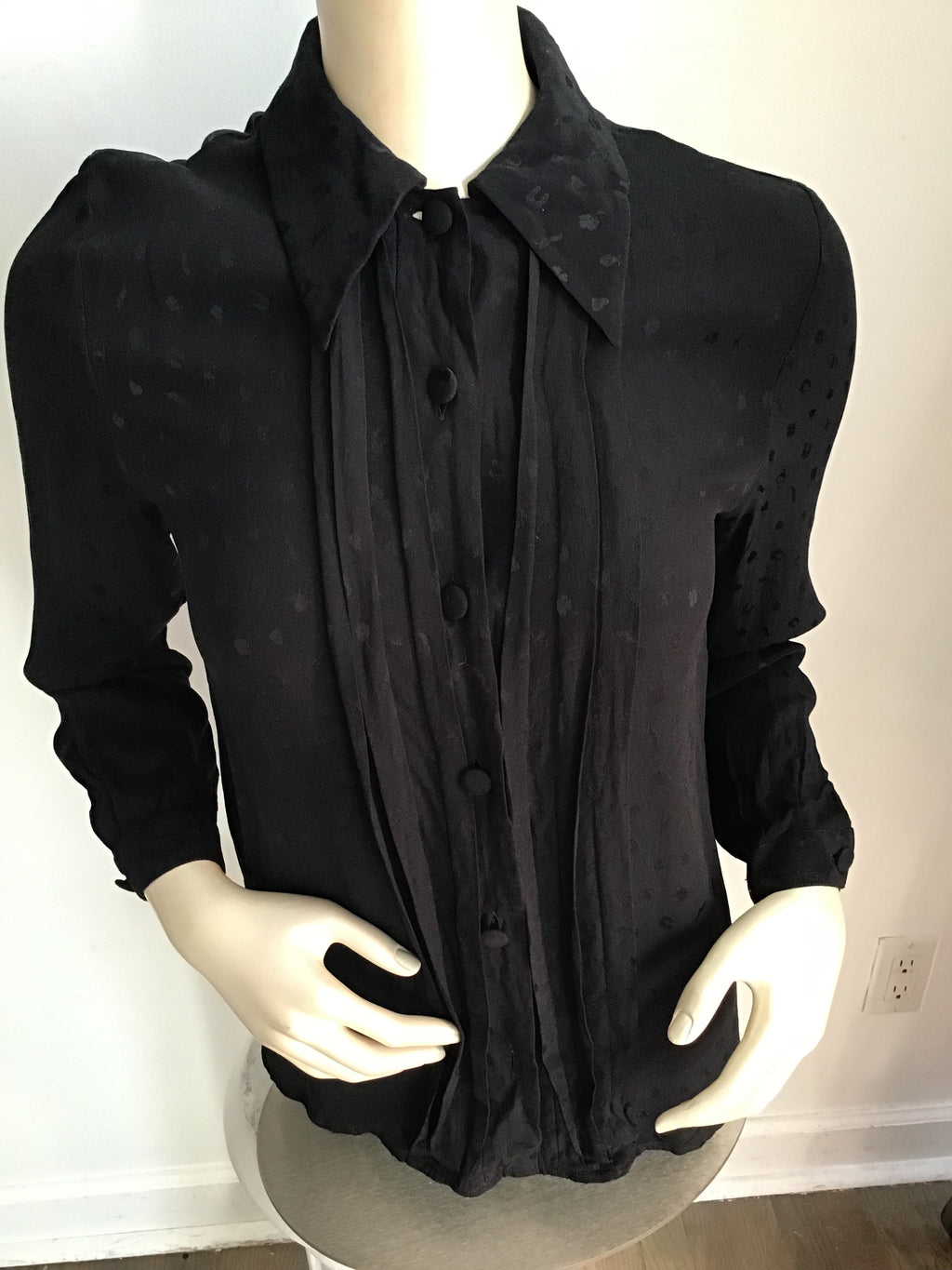 1970’s Black Silk Valentino Shirt Size 4