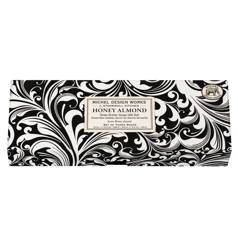 Michel Design Works Honey Almond Shea Butter soap bar gift set