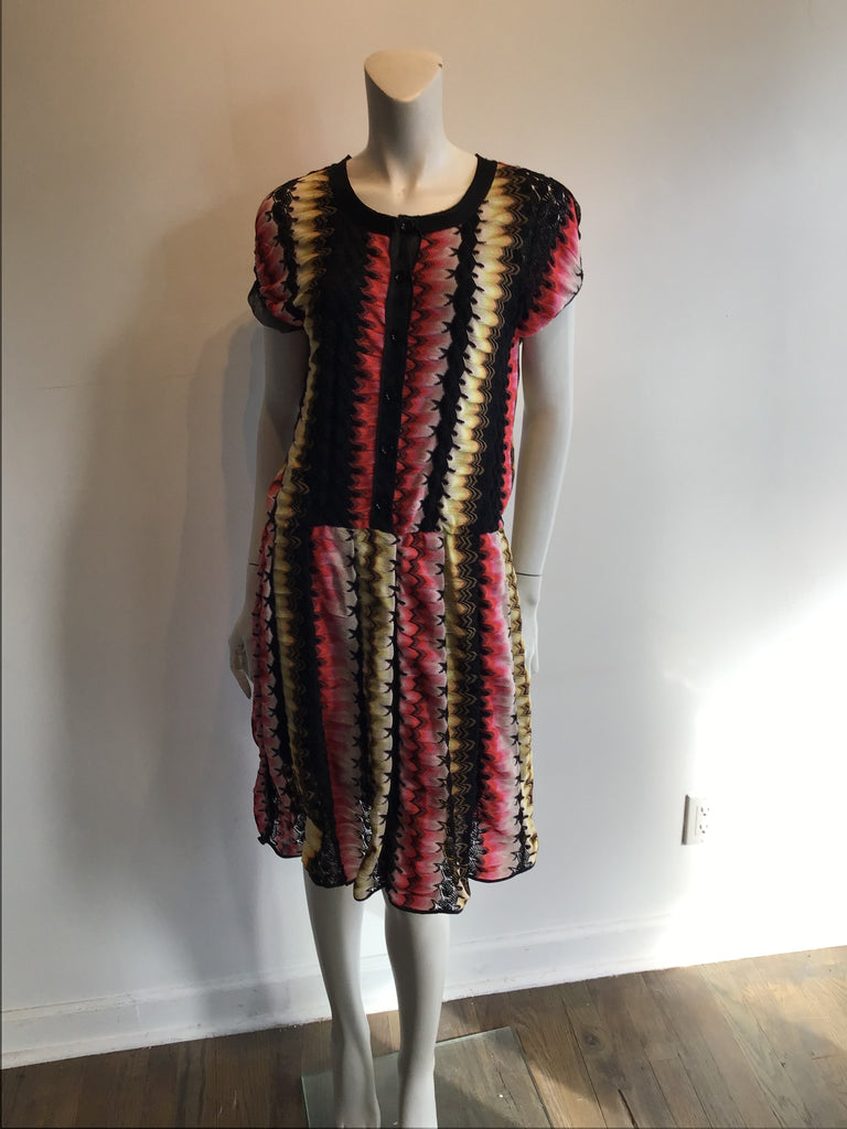 2000 Missoni Multicolor Rayon Silk Dress Size 8/10