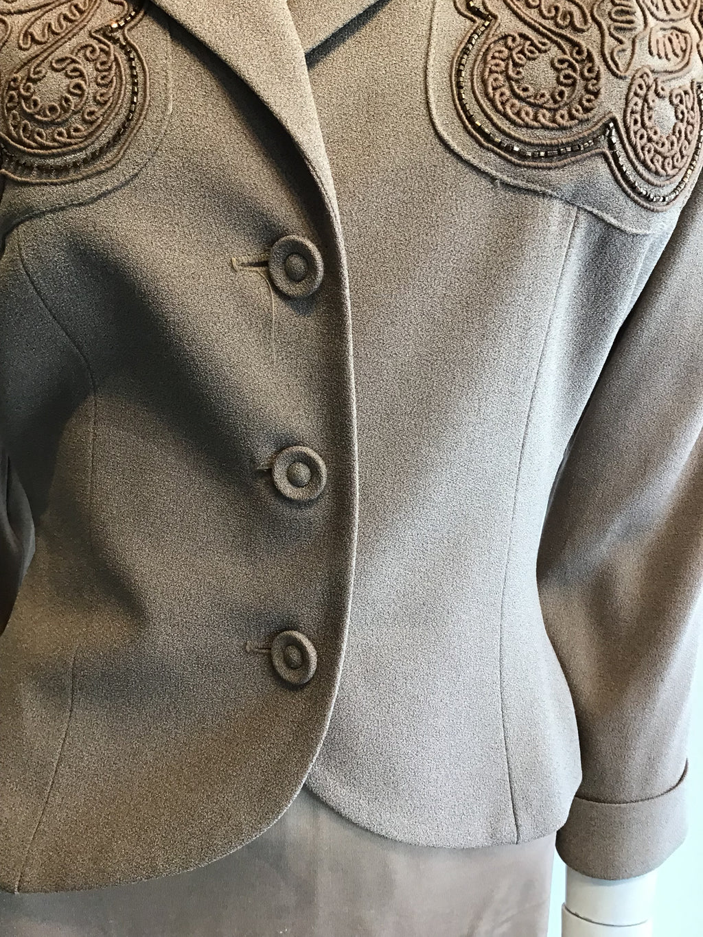 1980’s Tan Rayon Zelda Jacket Size 6 Petit