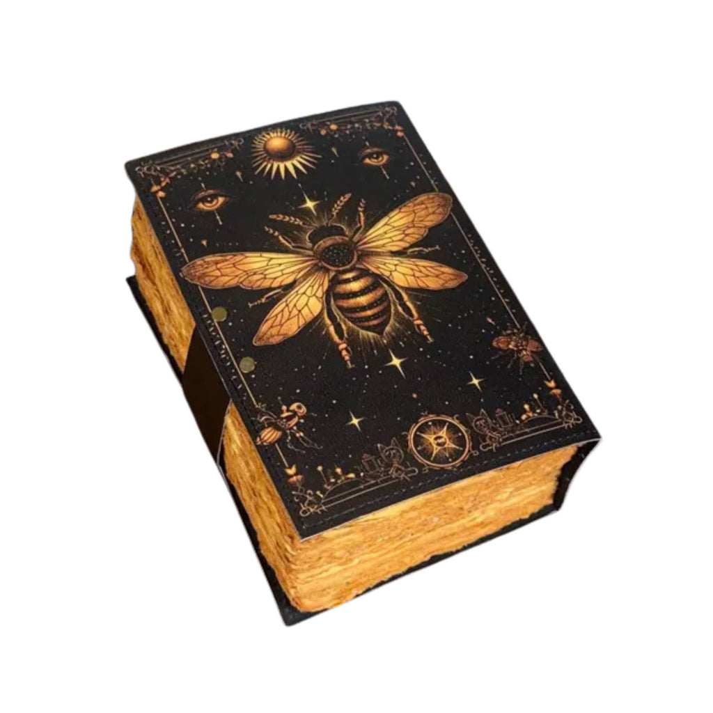Honeybee Leather Journal Vintage Grimoire Celtic Notebook