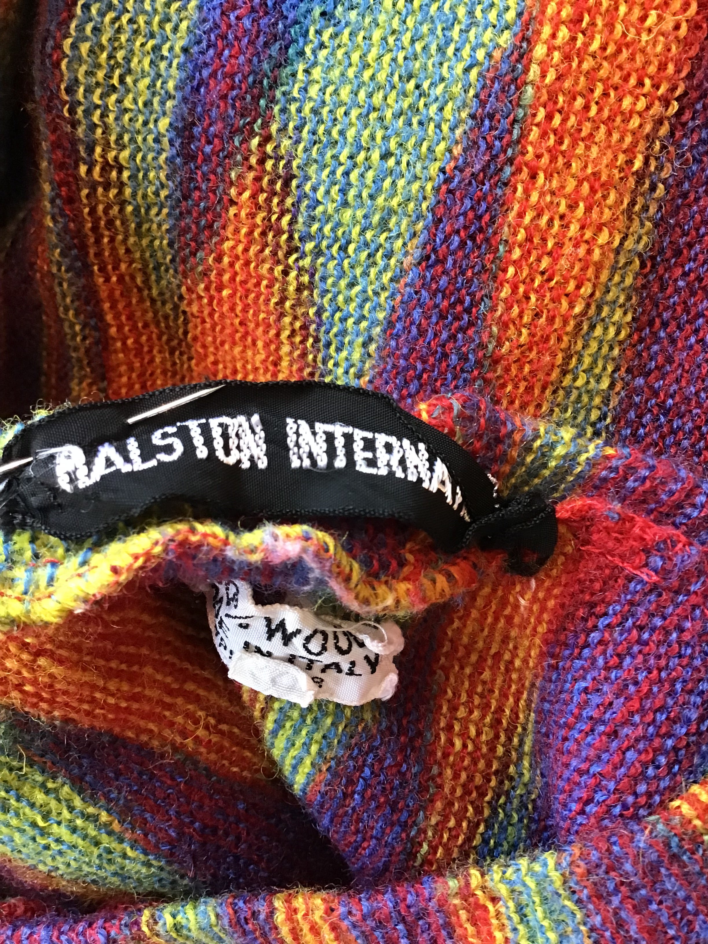 1970’s Halston Wool Rainbow Sweater Size 6