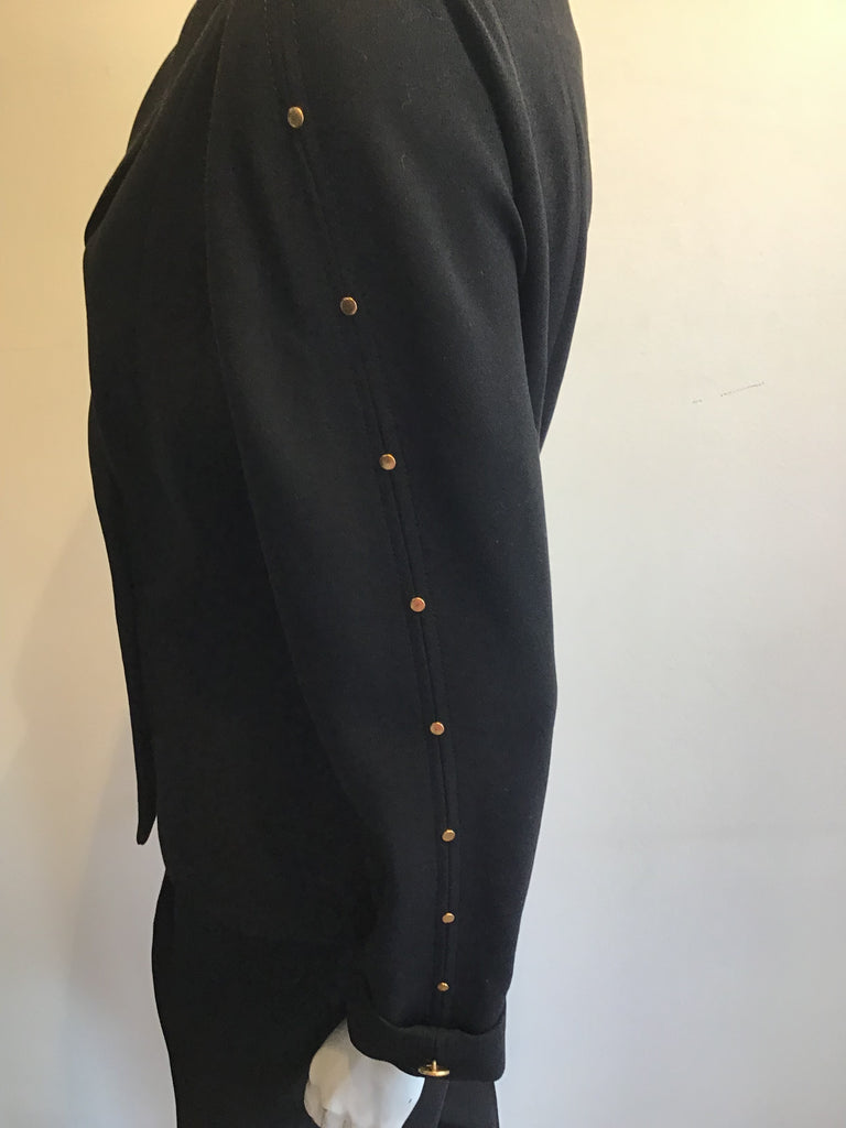 1990s Black Wool Griffith Gray St John’s Pant Suit Size 10
