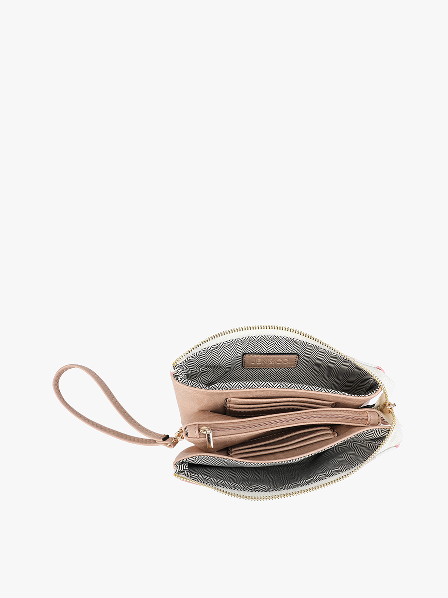 Riley Canvas 3 Compartment Crossbody/Wristlet | M013CN