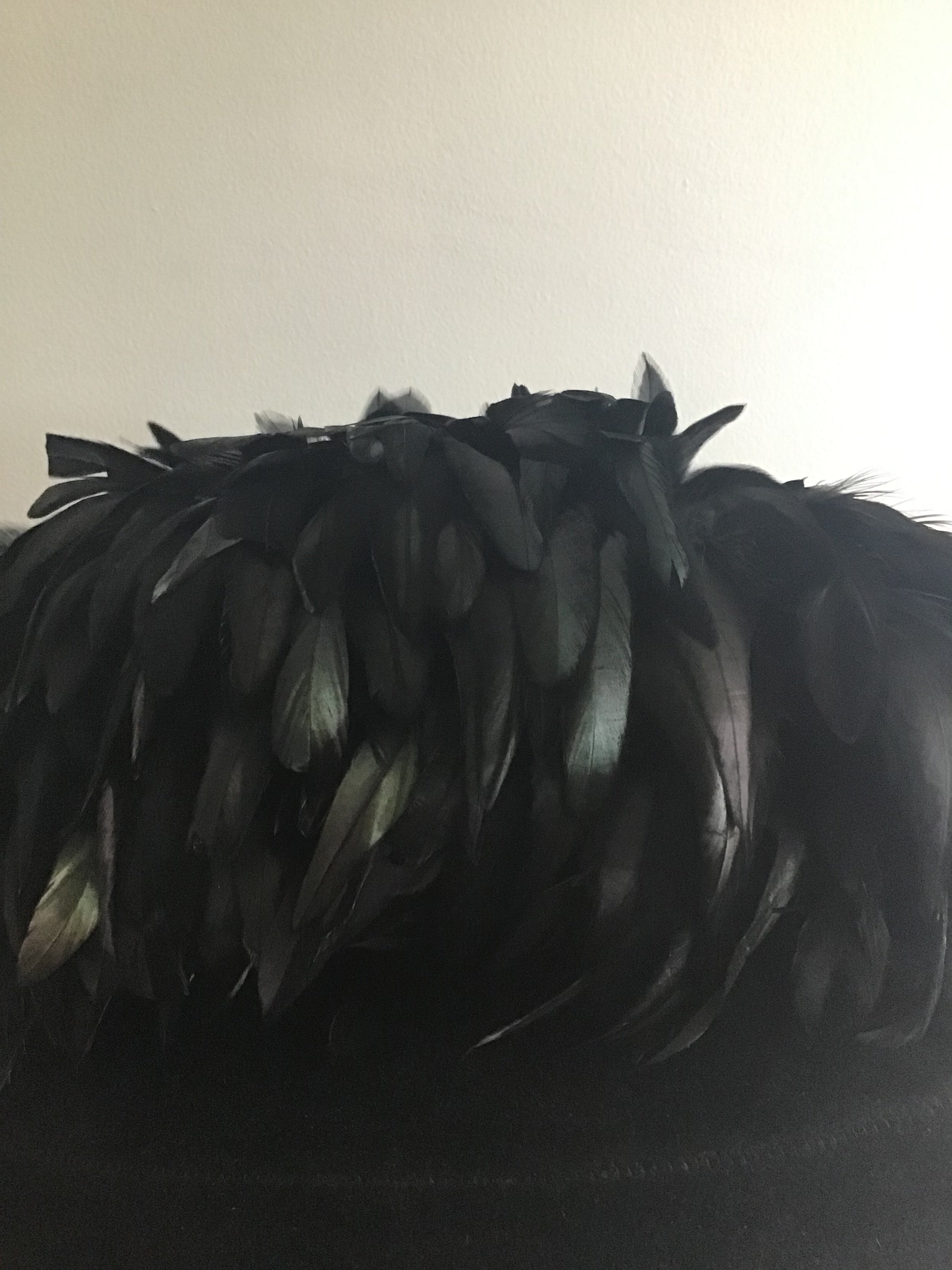 1999 B Michael Couture Black Hat with Feathers