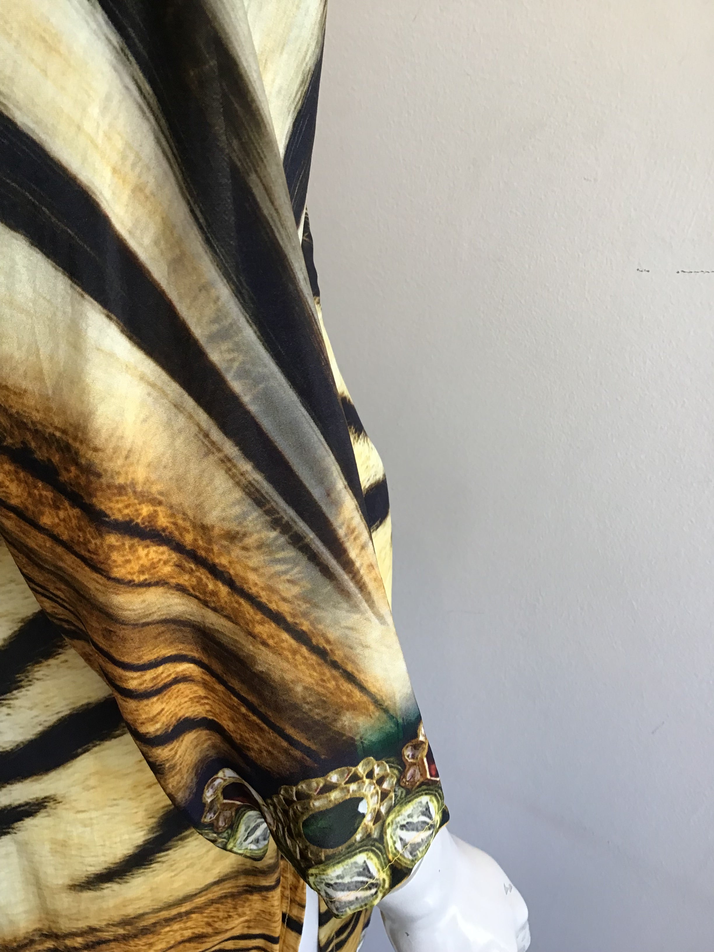 2000’s Jacquard Tiger Print Silk Tunic Size 8