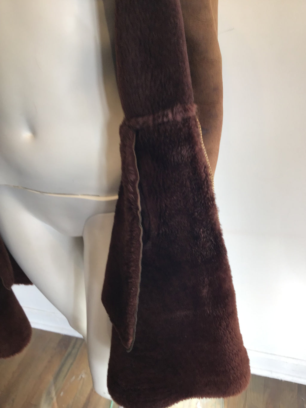 Late 1960s Pierre Cardin Brown Suede Coat Size 6