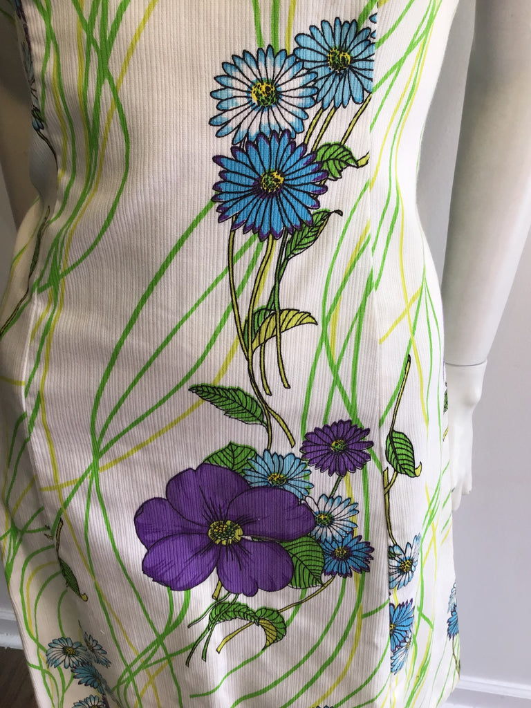 1960’s Cotton White/Purple/Blue/Green Janet Lynn Size 8