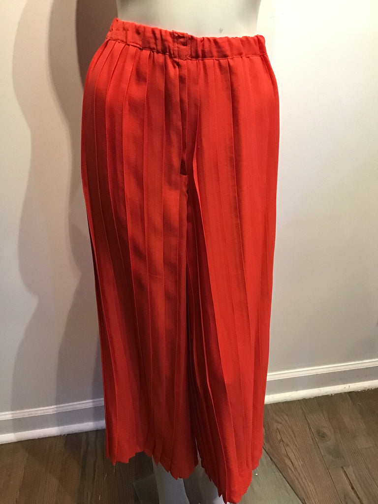 1970’s Deep Carmine Red Pleated Pants Size 8