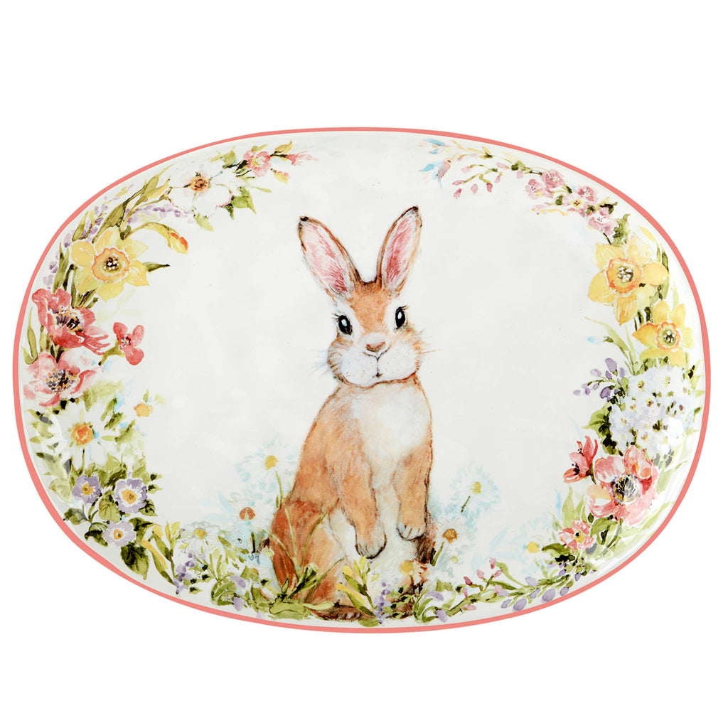 Easter Garden Oval Platter 17.25 x 12.5