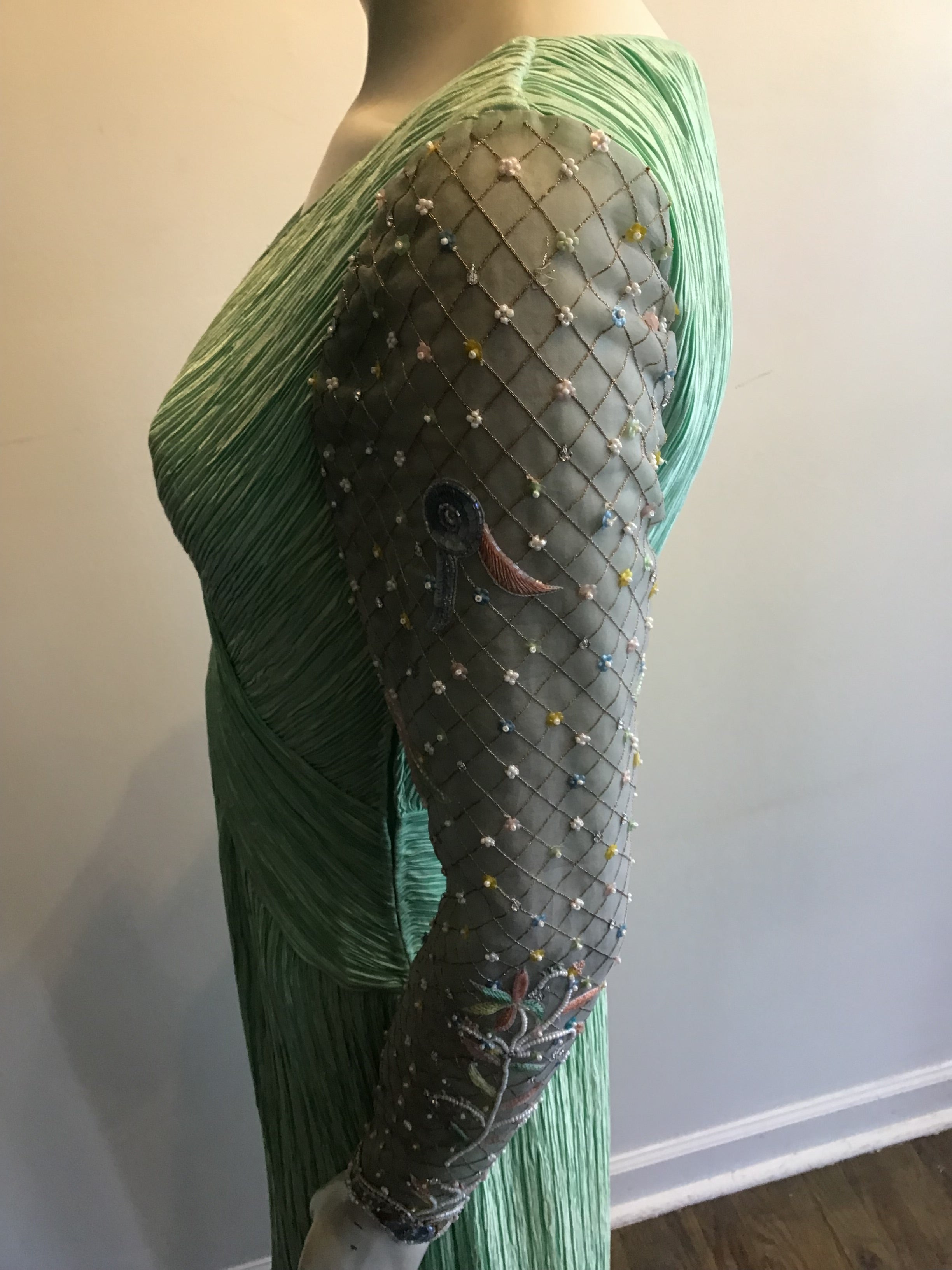 1980’s Mint Green Mary McFadden Evening Gown Size 2