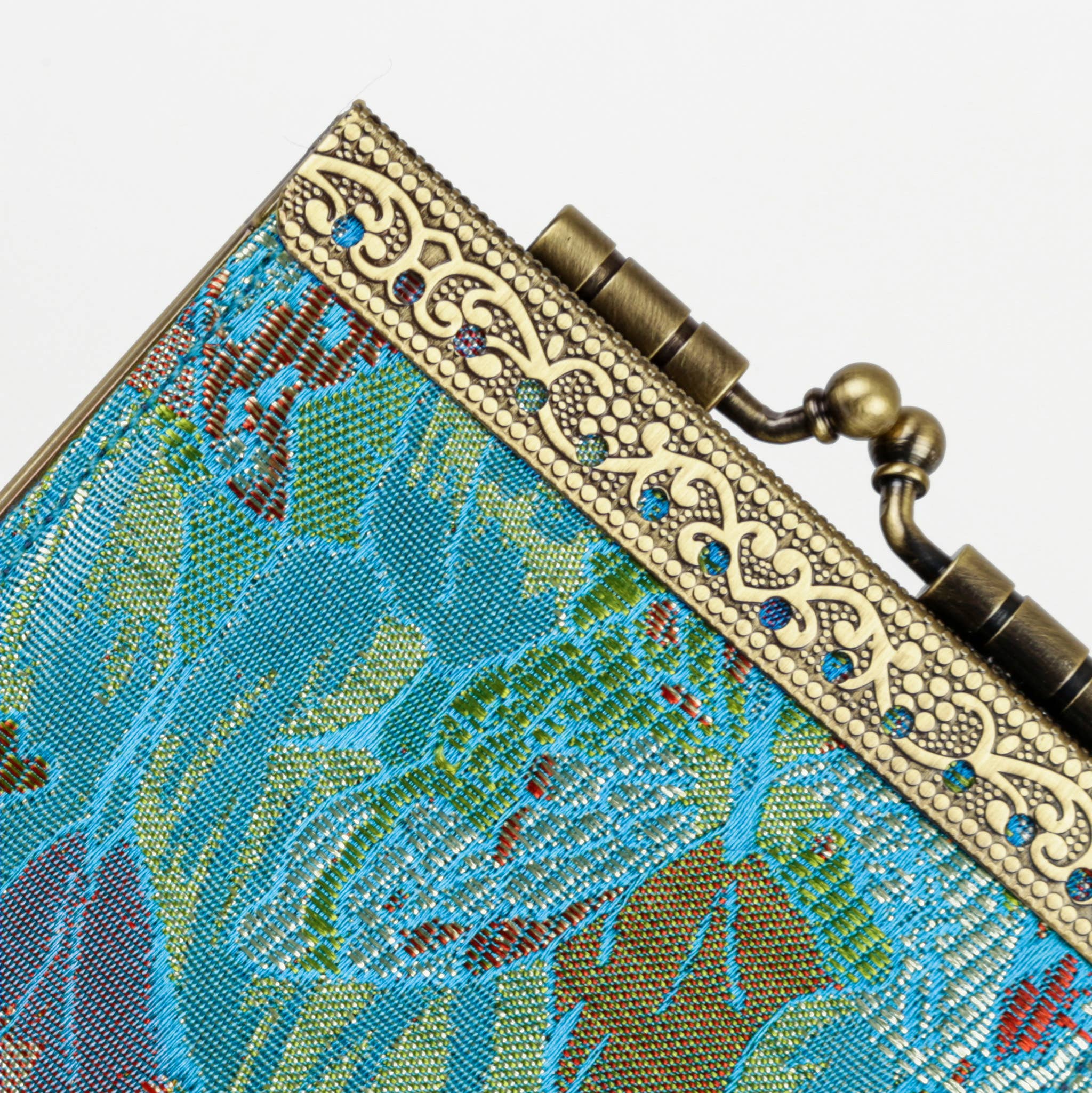 Floral Brocade RFID Card Holder / Business Card Case