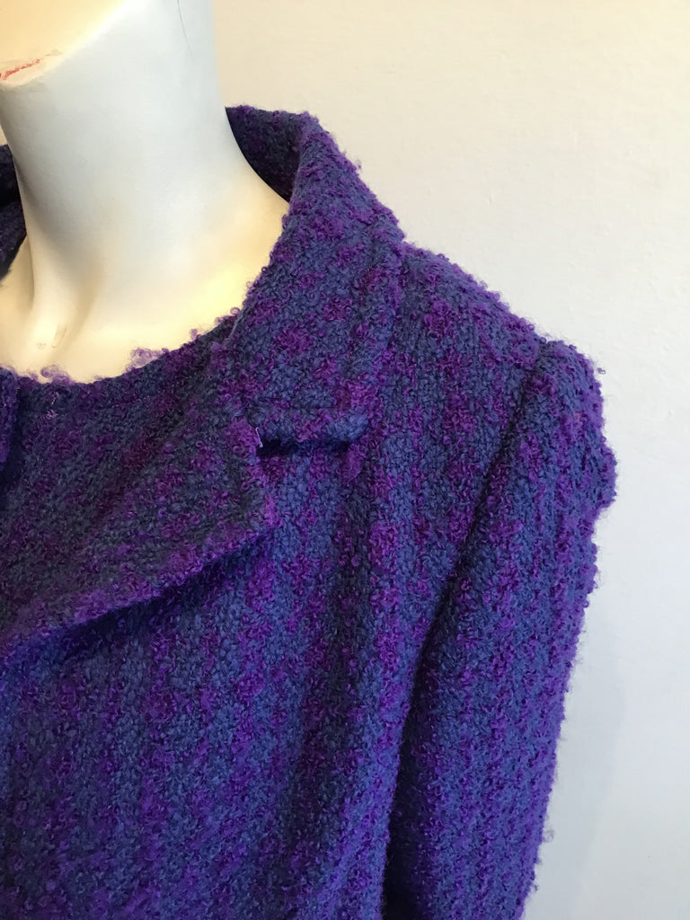 1960’s Wool Purple Wool Bouclé Sybil Connolly 3 Piece Suit Size 2