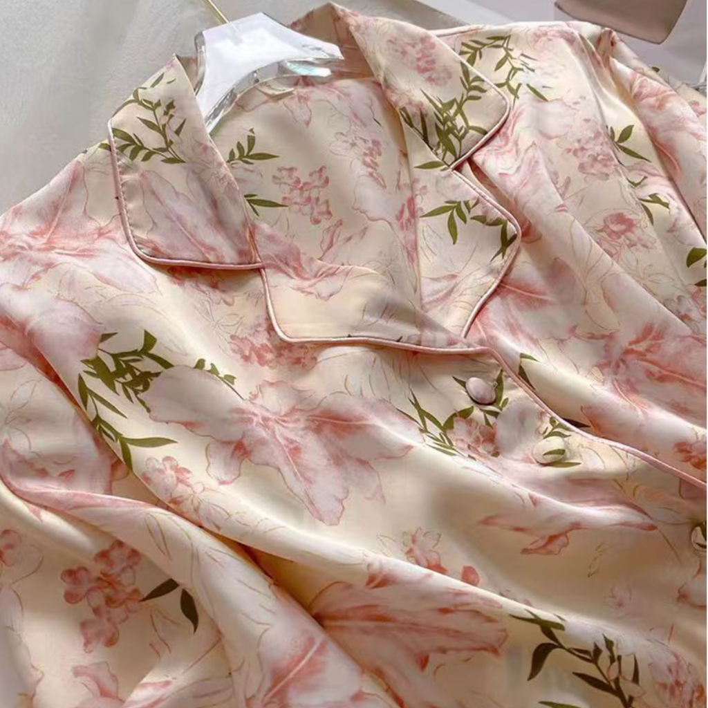 Floral Satin Pajama Set – Gift-able Lounge Sleepwear