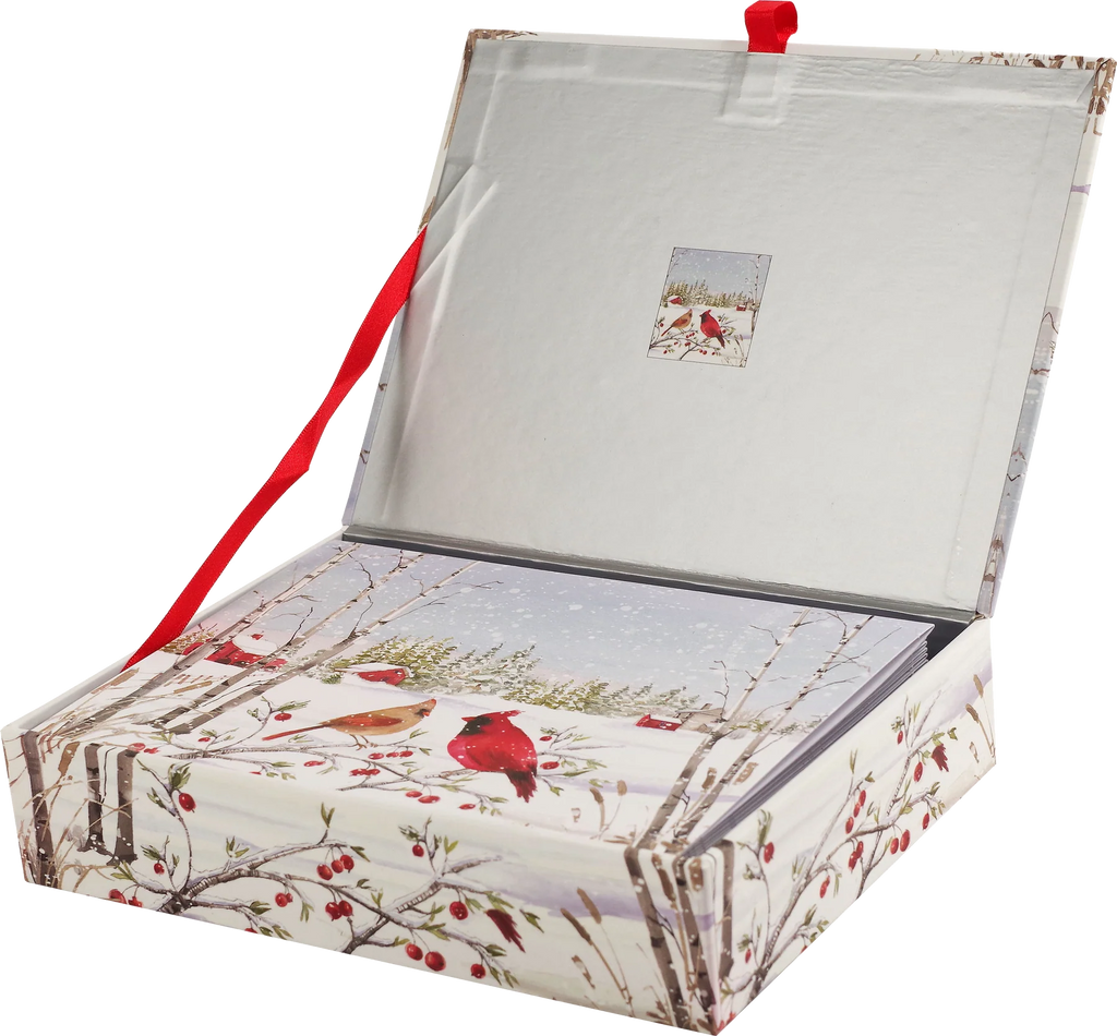 Cardinals In Winter Dix Holiday Boxed Cards