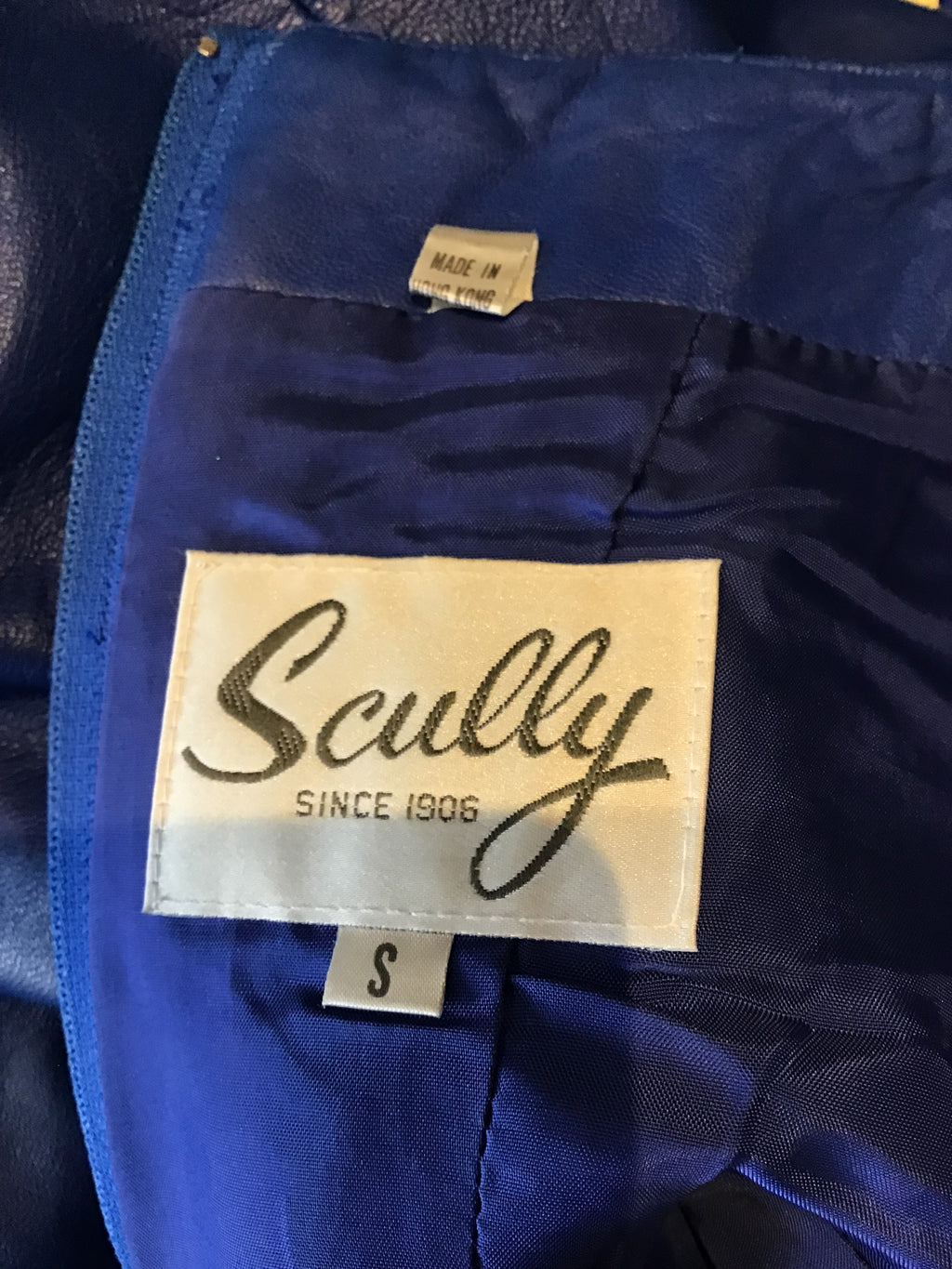 1980’s Scully Leather Blue Leather Dress with Bolero Jacket Size 4
