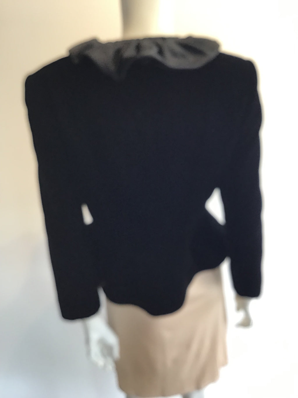 1980’s Black Velvet and Satin Jacket Size 8