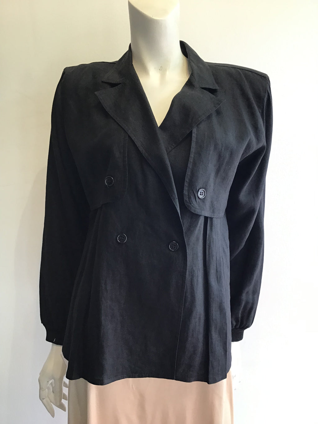 1990’s Valentino Cotton Blend Black Jacket Size 8/9