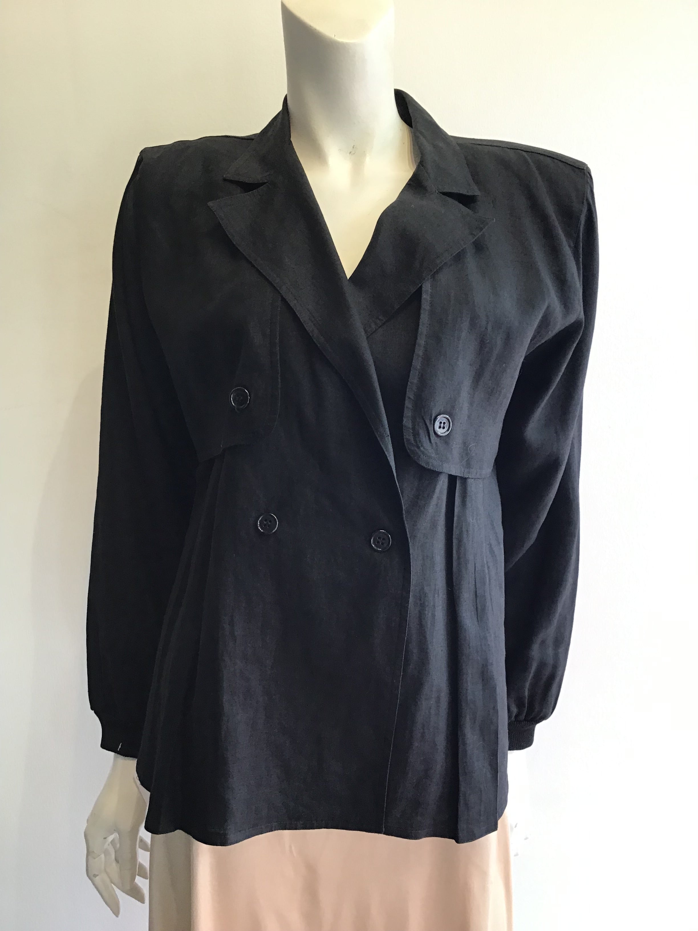 1990’s Valentino Cotton Blend Black Jacket Size 8/9