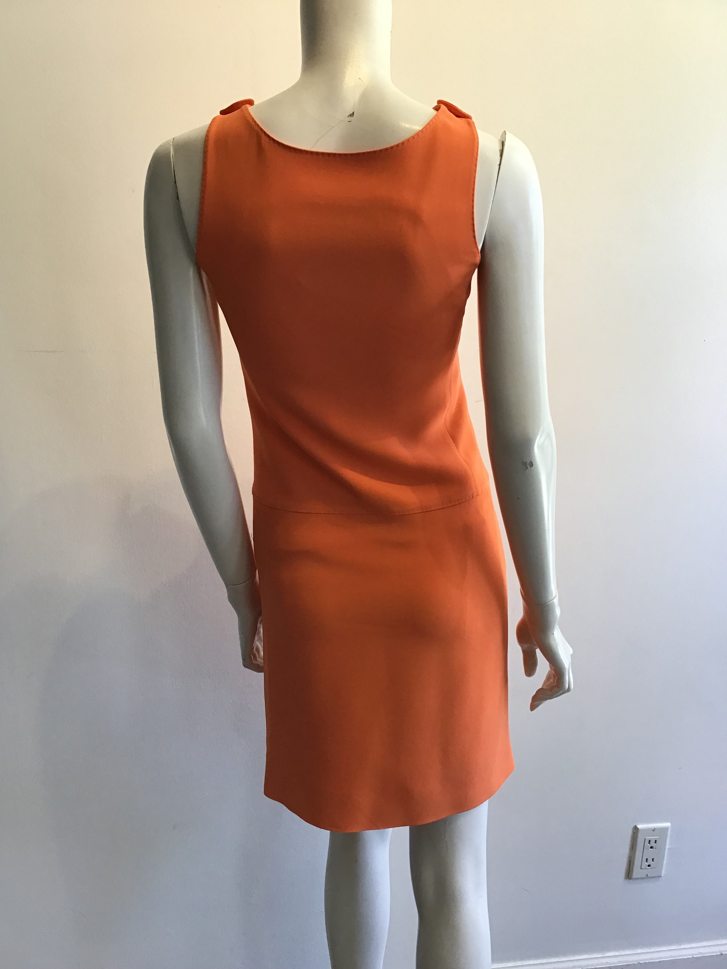 2000’s Orange Lycra Cotton Blend Dress Size 4