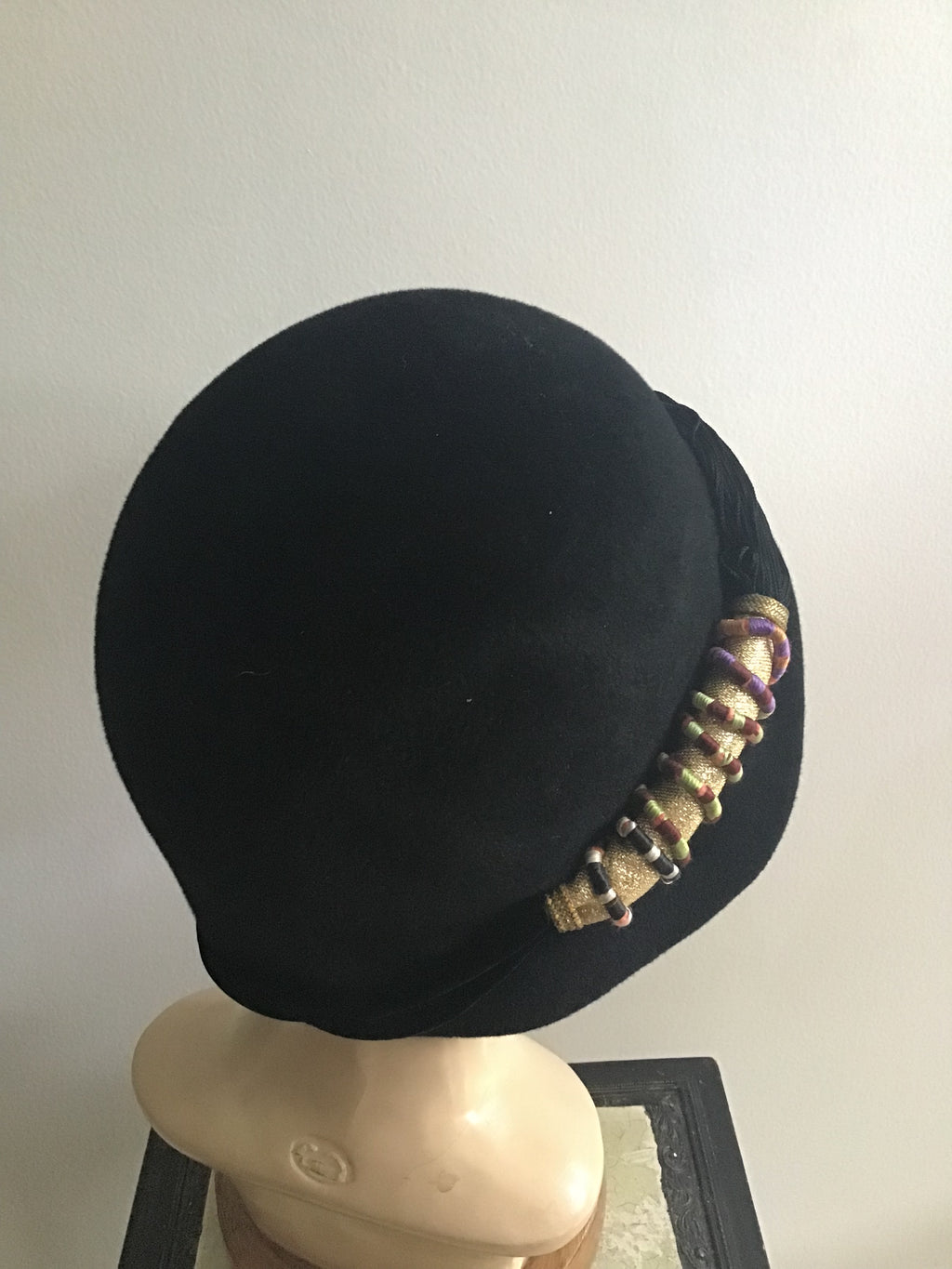 1960s Don Marshall Velvet Cloche Hat