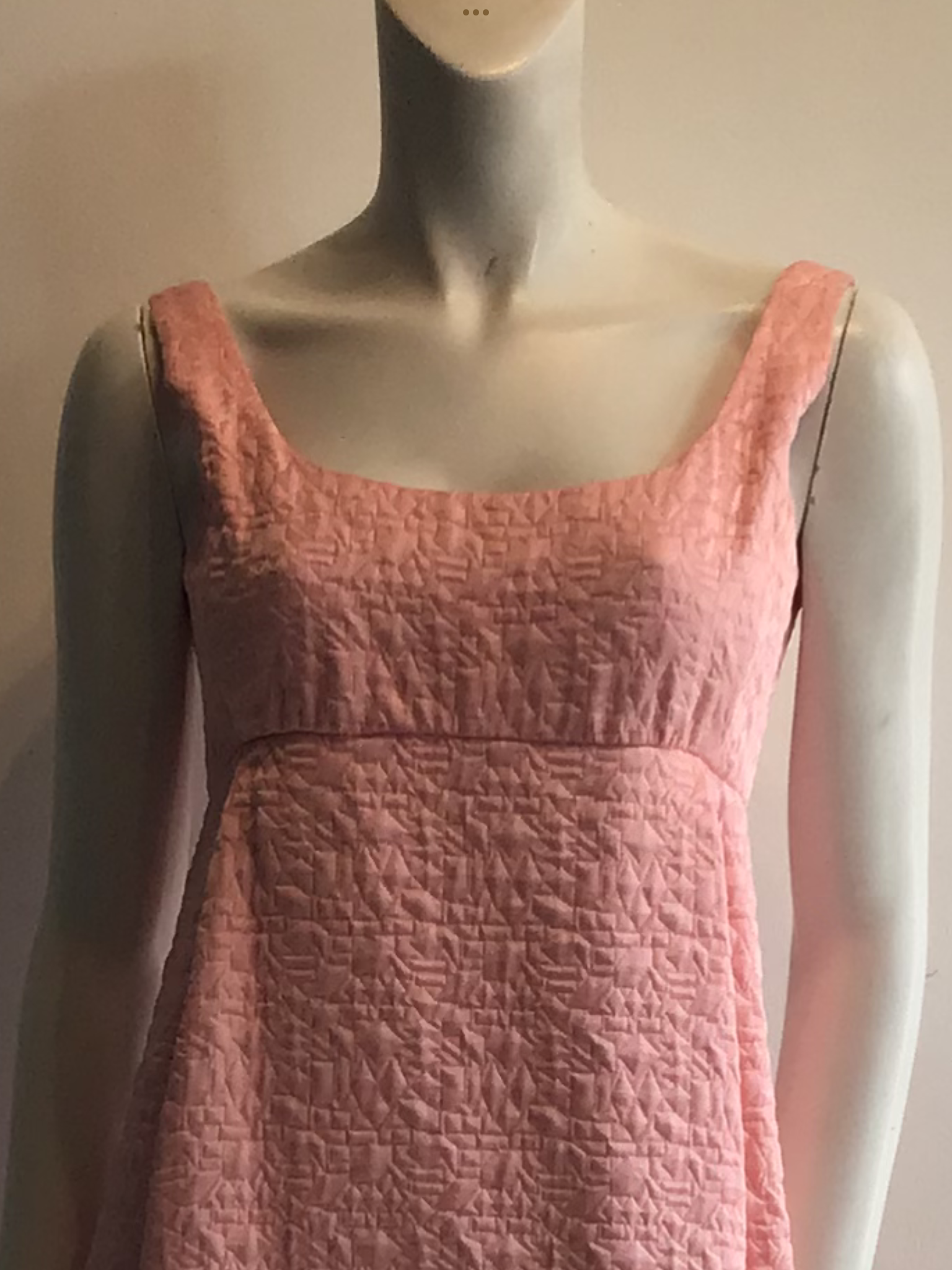 1960s Malcolm Starr Pink Brocaded Dress with Jacket -size 6