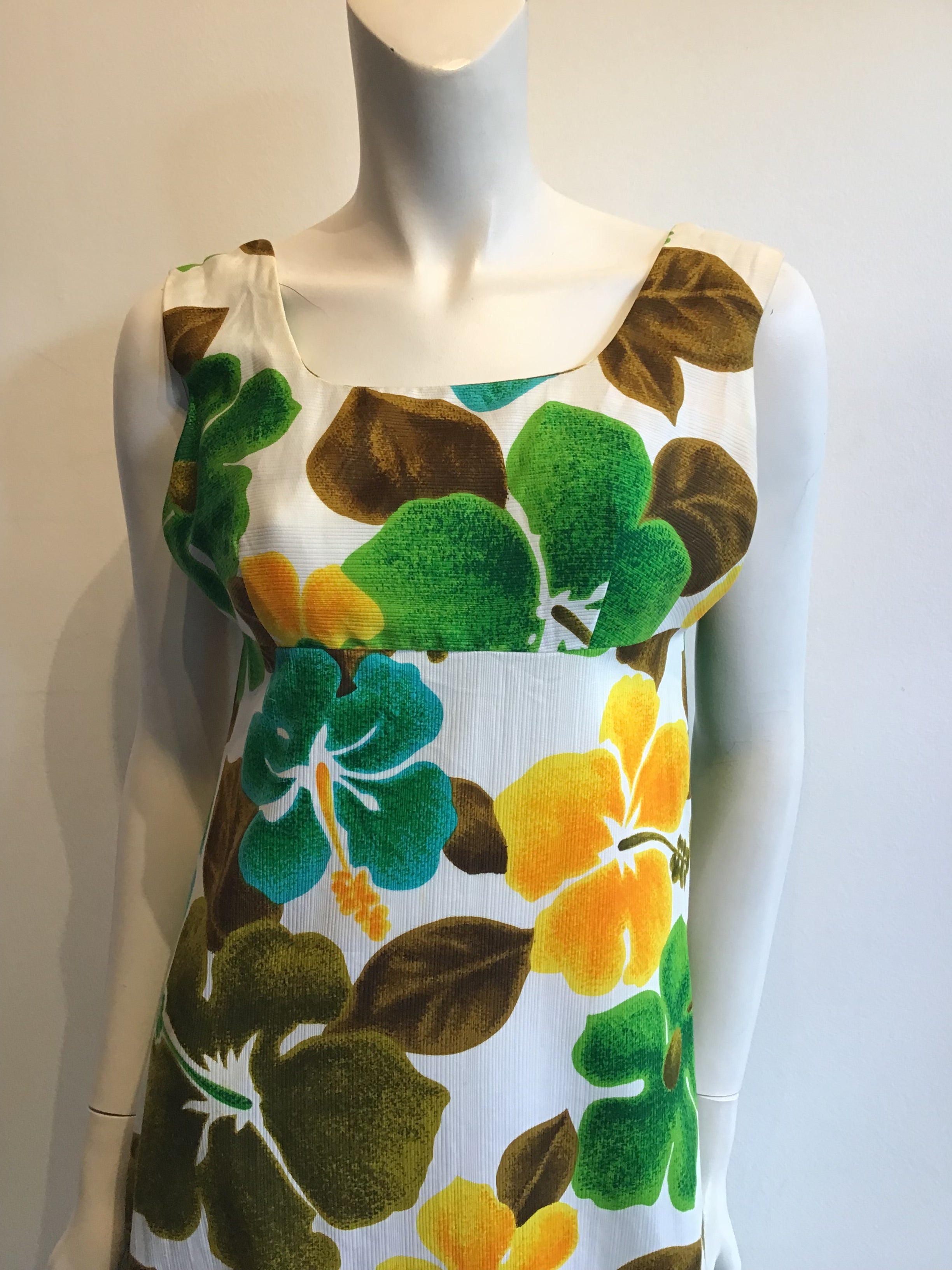 1960s Cotton Tohki Hawaii Maxi Dress Size 8