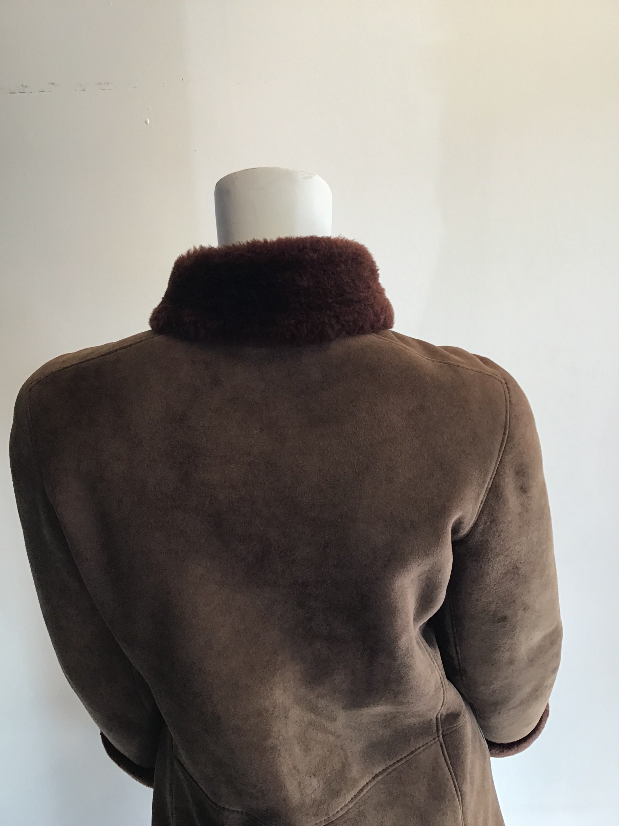 Late 1960s Pierre Cardin Brown Suede Coat Size 6
