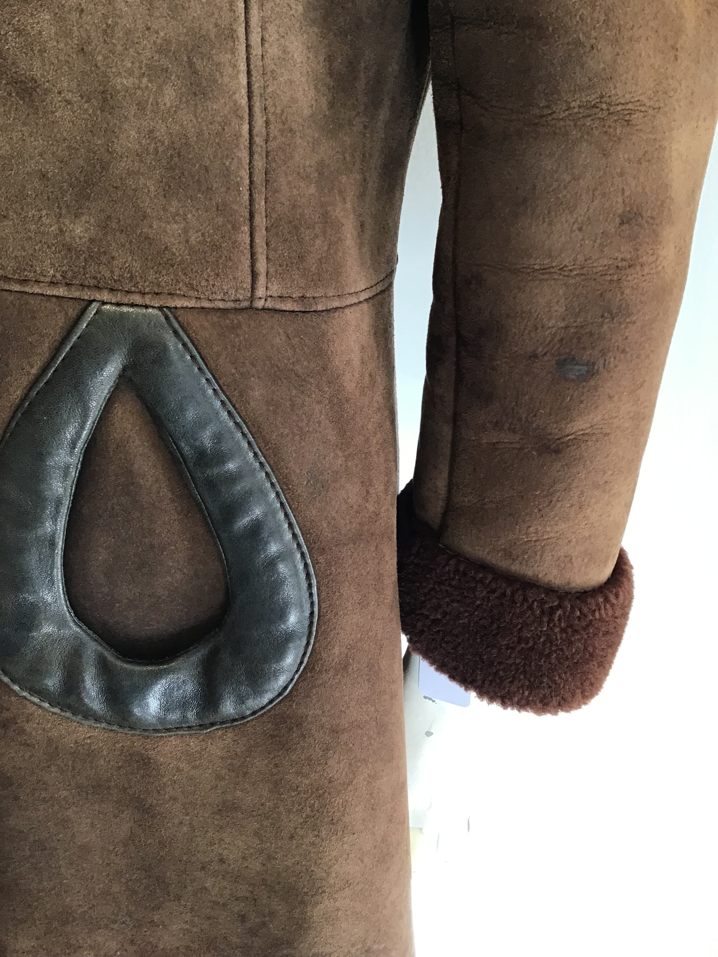 Late 1960s Pierre Cardin Brown Suede Coat Size 6