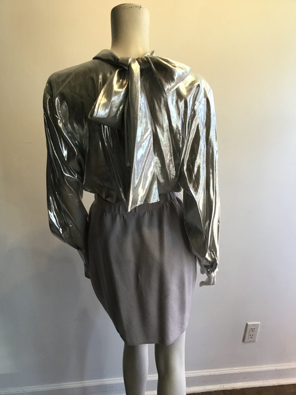 1980’s St John Silver and Pewter wool/Rayon Blend Evening Size 10