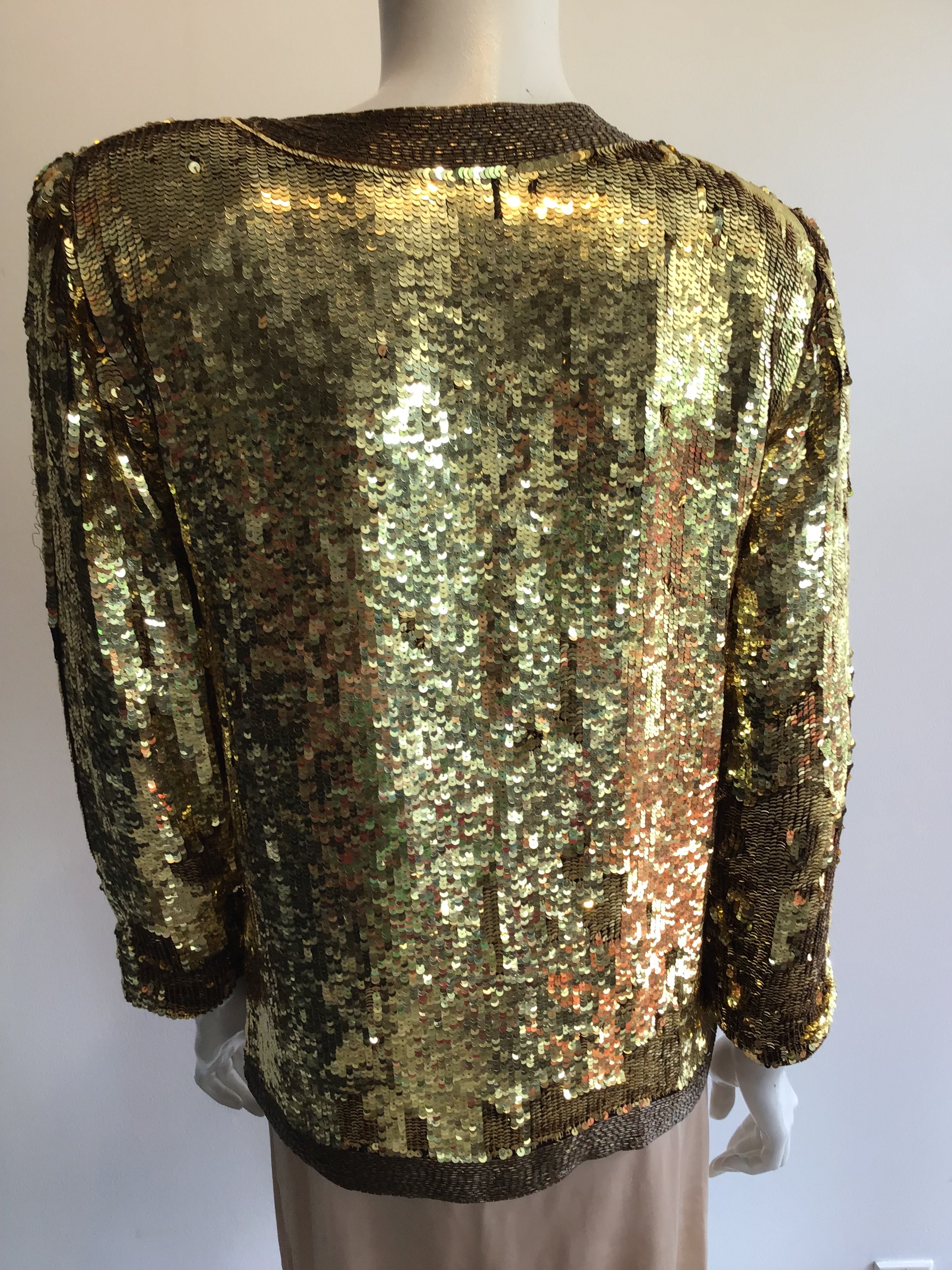 1980’s Gold Sequined  Candlelight by Jamison’s Jacket Size 8