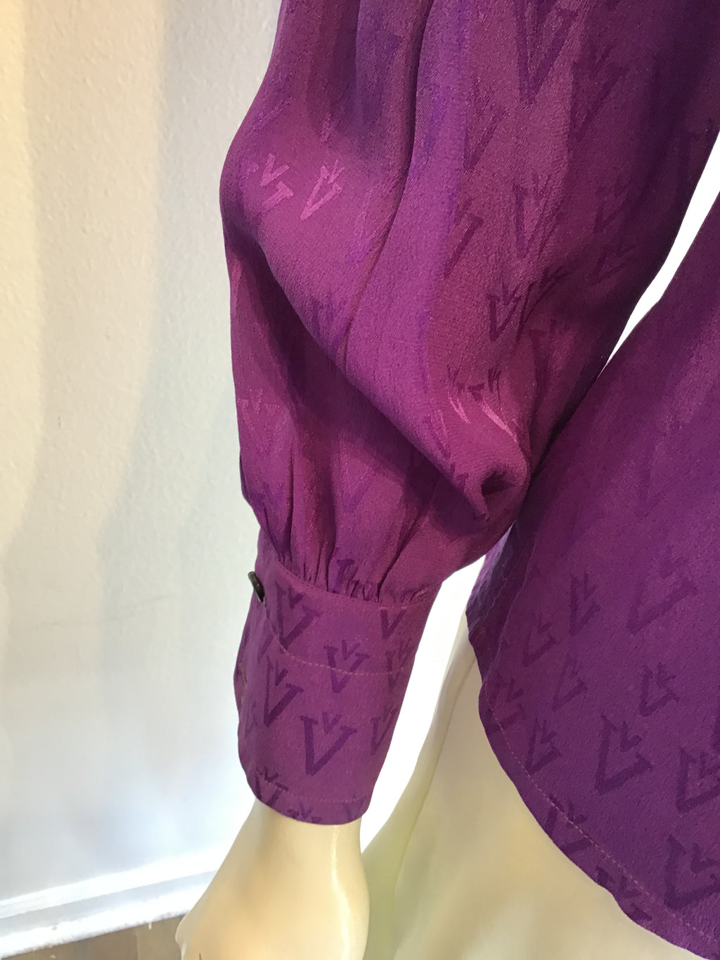 1970’s Purple Silk Valentino Blouse Size 6