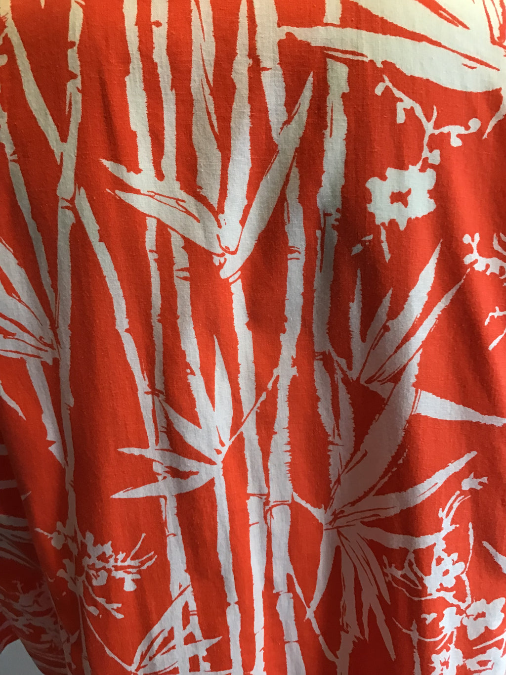 1960s Bergdorf Orange and White Caftan Size Up to 12