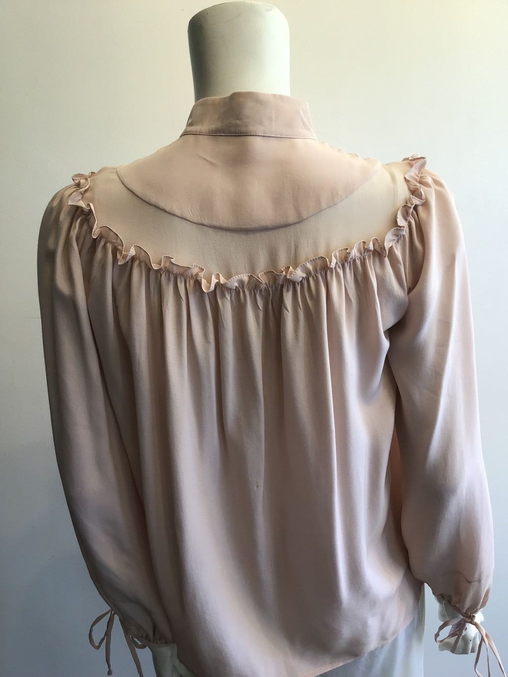 2000 Silk Dusty Rose Peter O’Brien Blouse Size8