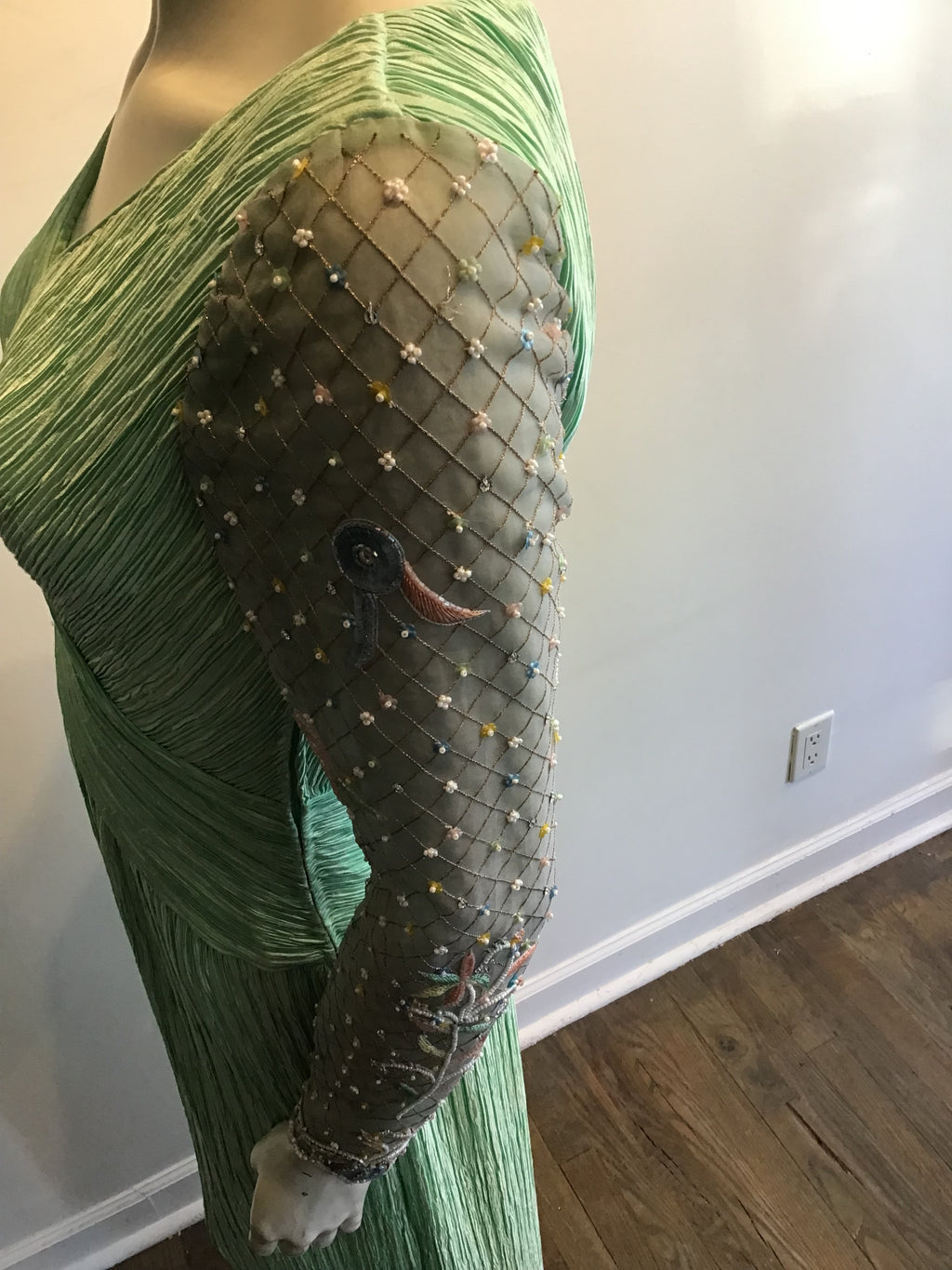 1980’s Mint Green Mary McFadden Evening Gown Size 2