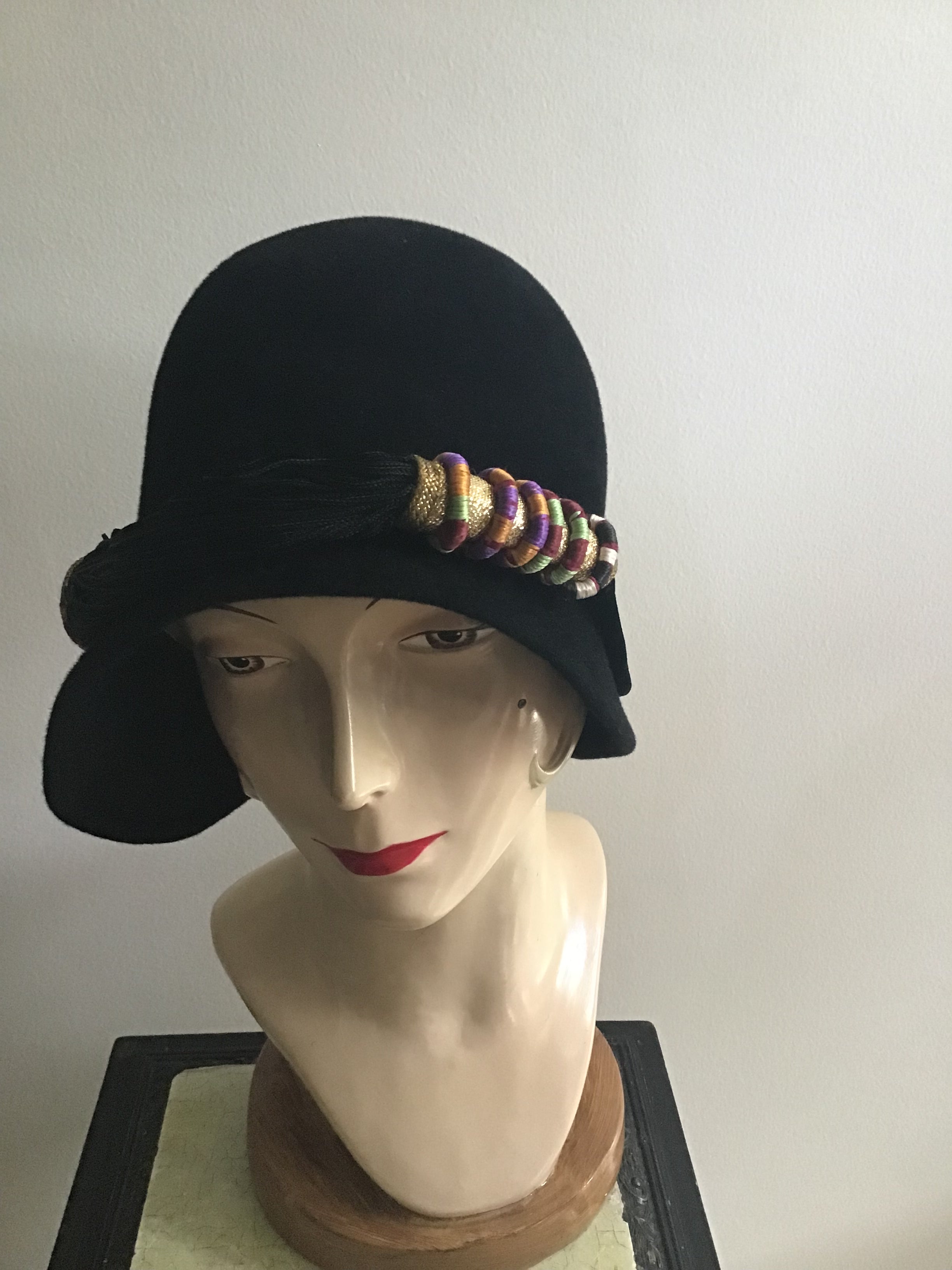 1960s Don Marshall Velvet Cloche Hat