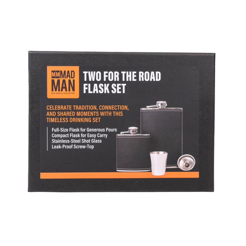 Two For The Road Flask Set | Travel Hip Flask Gift Set