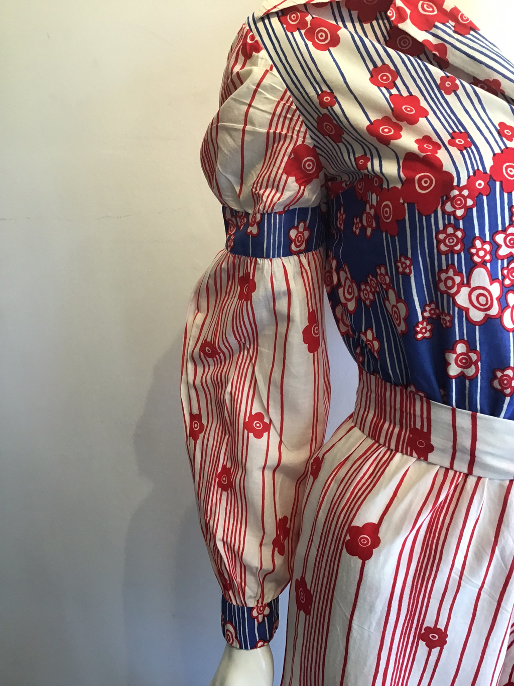 1970’s red,White and Blue Cotton Malcolm Starr Jumpsuit Size 6