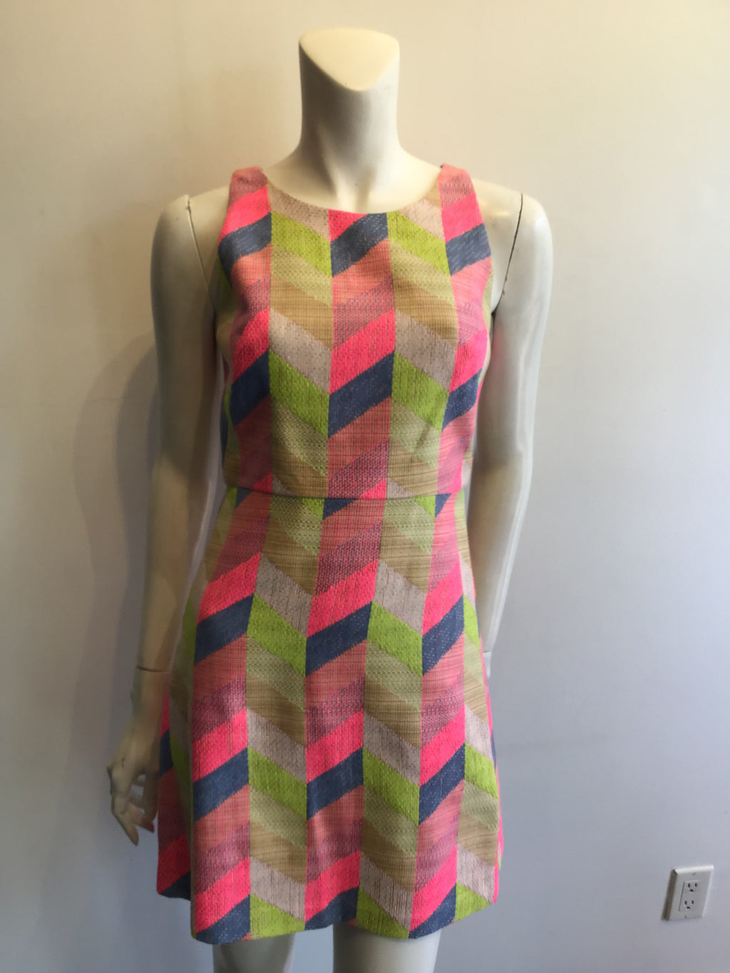 2000’s Mills Multicolor Cotton Blend Mini Dress Size 4