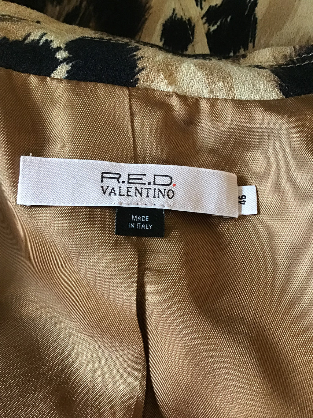 2000’s Valentino Wool Leopard Print Jacket Size 10