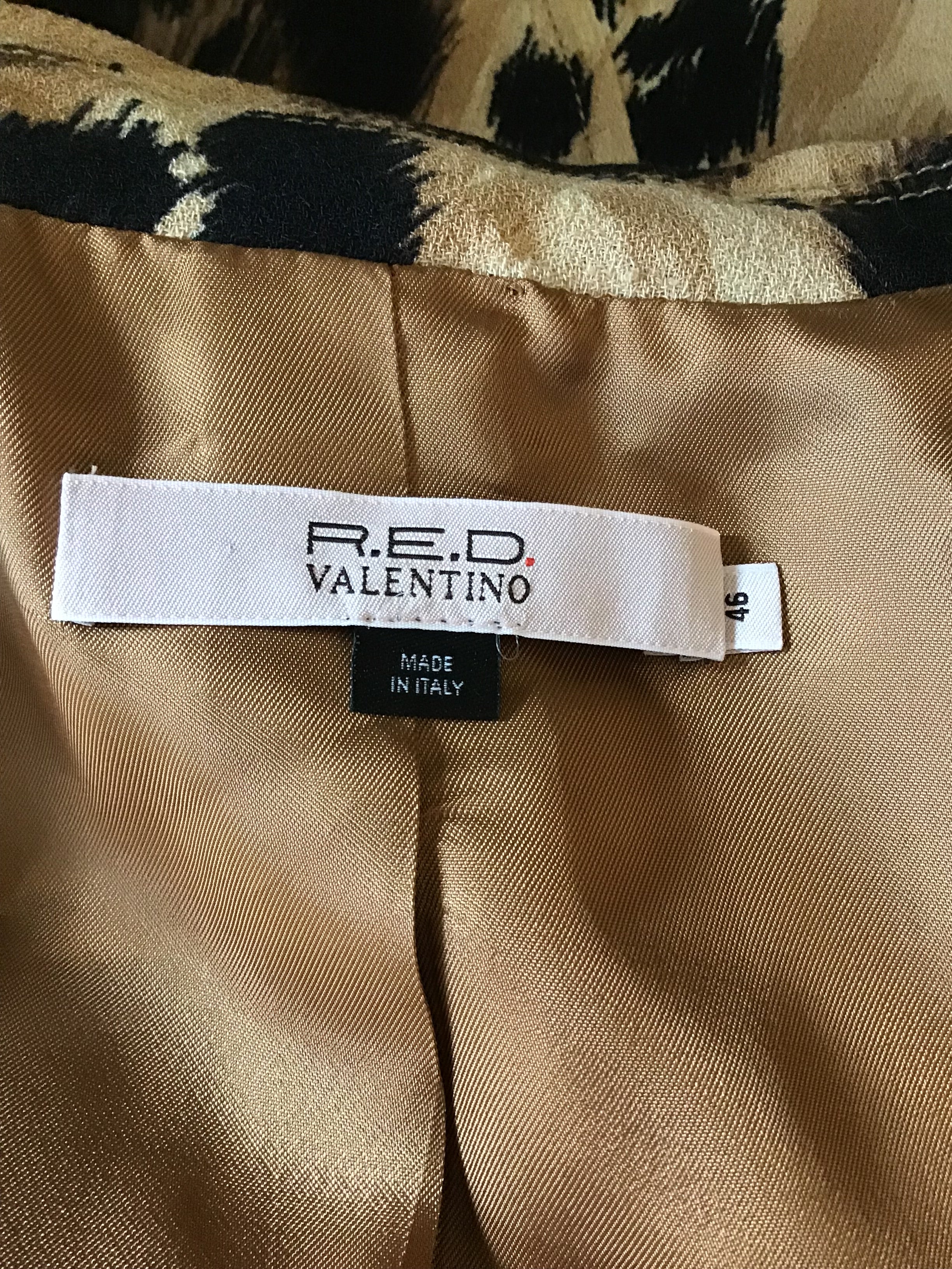 2000’s Valentino Wool Leopard Print Jacket Size 10