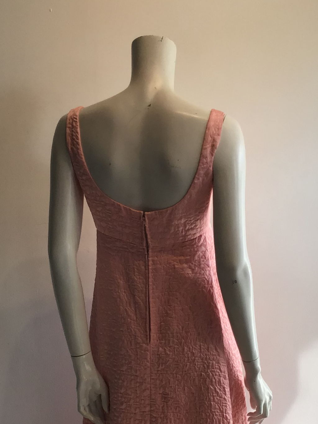 1960s Malcolm Starr Pink Brocaded Dress with Jacket -size 6