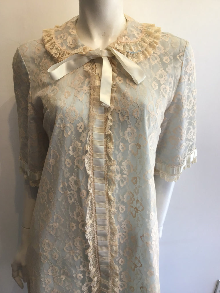 1950’s Silk/Cotton Lace Odette Barsa Robe Size 8