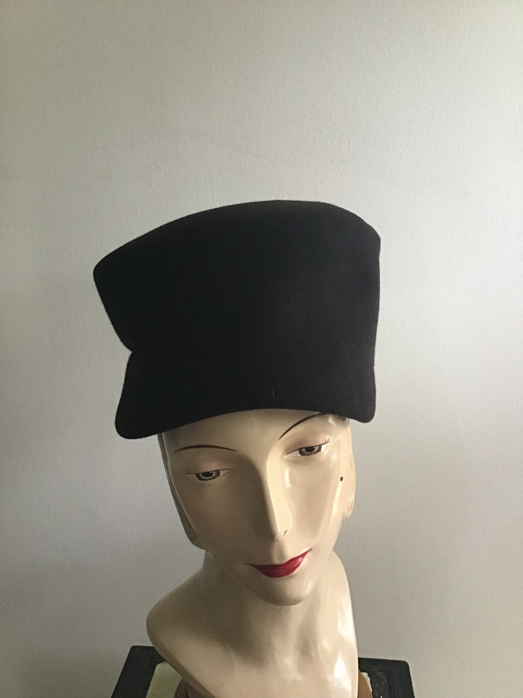 1960s Adolfo II Brown Toque Hat