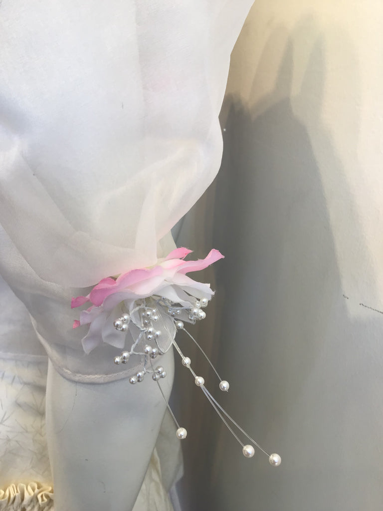 1980’s White Silk Taffeta Mary O’Donnell Cocktail Dress Size 4