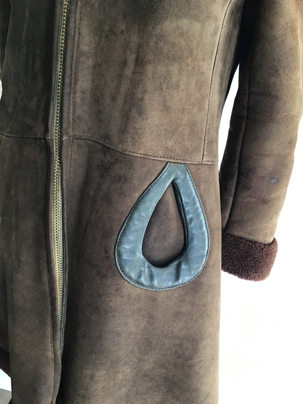 Late 1960s Pierre Cardin Brown Suede Coat Size 6