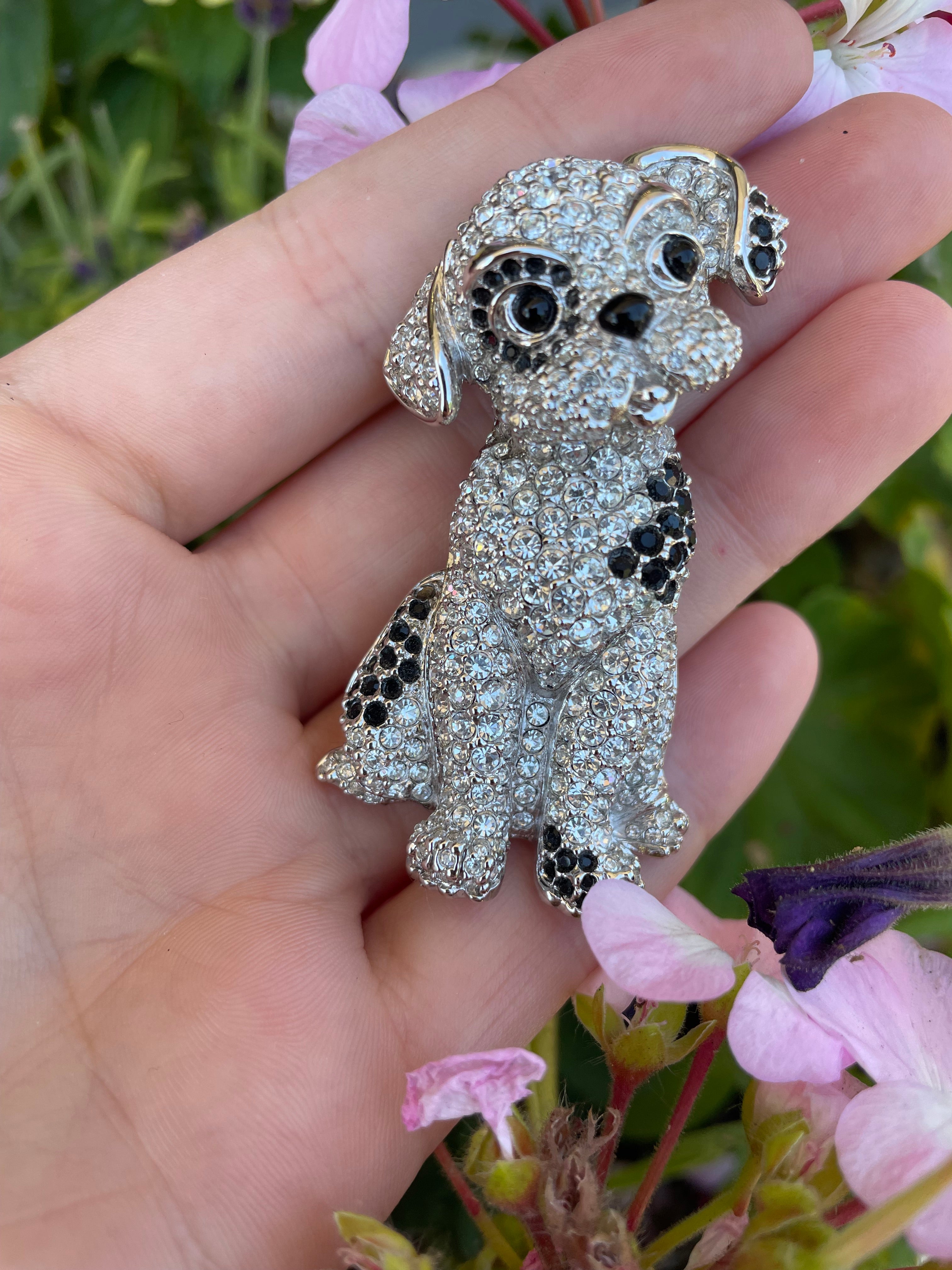 Swarovski Clear Crystal Puppy Dog Pin Sophia s Gallery