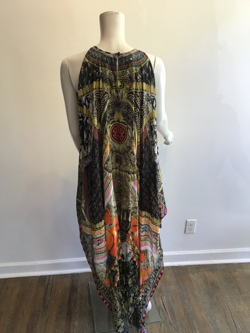 2000’s Camilla Silk Multicolored Maxi Dress Size 8/10