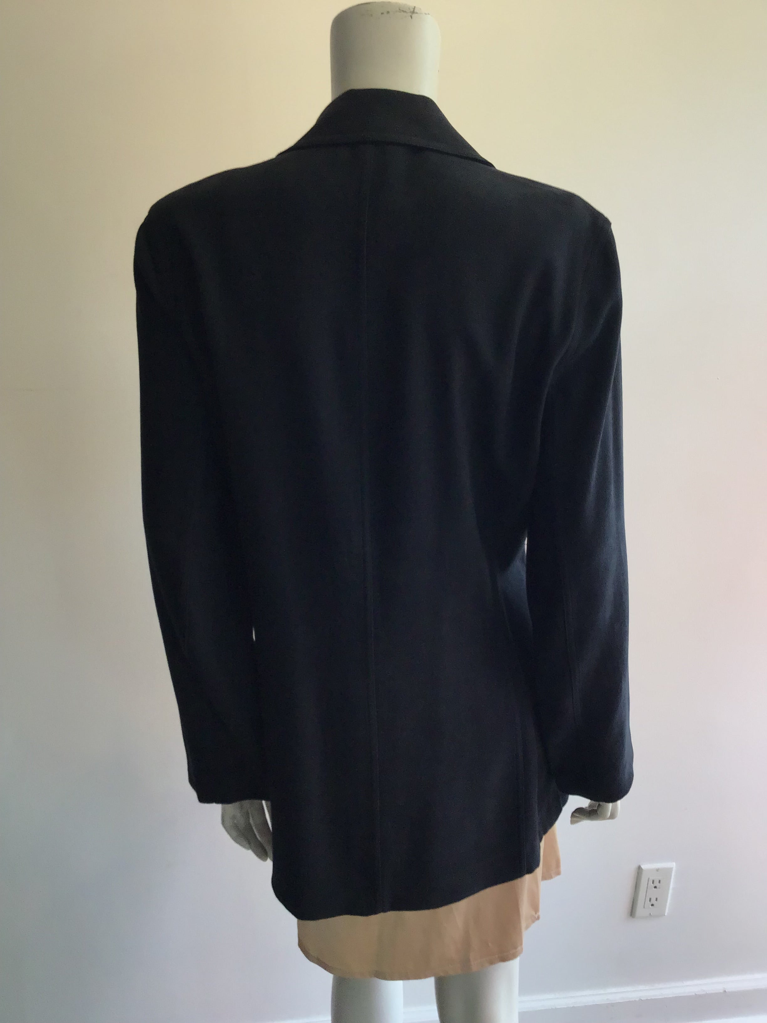 2000’s Ungaro Black Rayon Blend Jacket Size 10
